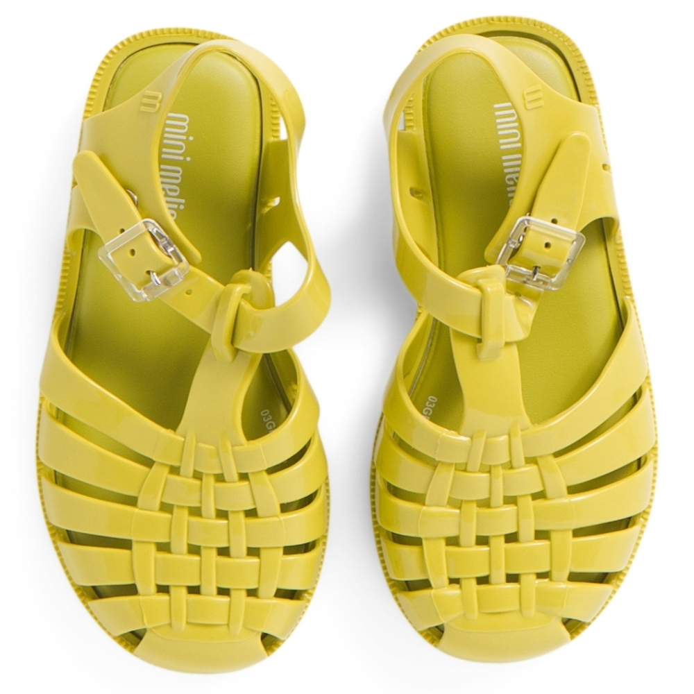 Mini Melissa Yellow Green Posession Sandal 2